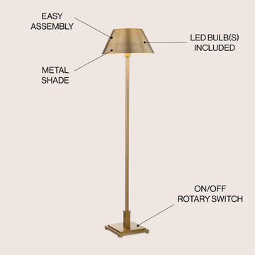 Roxy 60" Metal LED Floor Lamp - JONATHAN Y